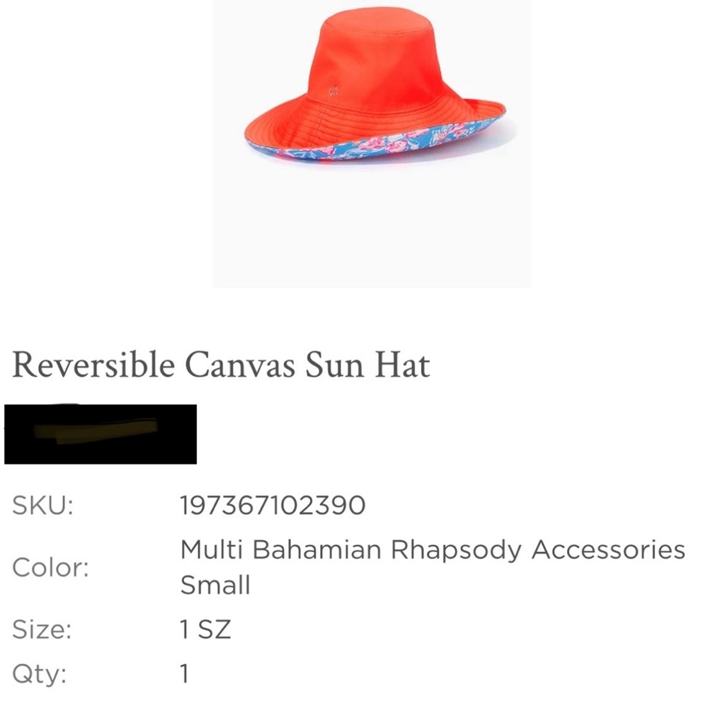 Lilly Pulitzer. Reversible canvas sun hat. Multi Bahamian Rapsody. - Picture 4 of 8